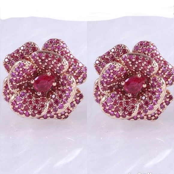 KATE SPADE ♠️ NEW YORK 🌹 Rosy Stud Earrings - Picture 3 of 8